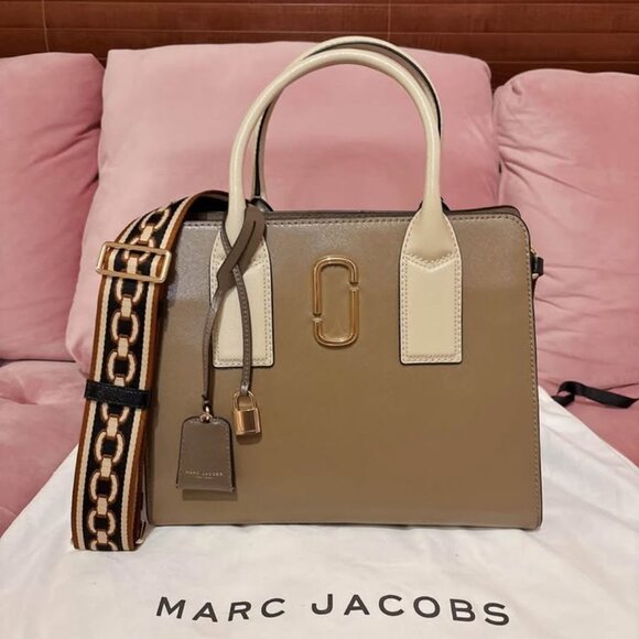 (BRAND NEW) MARC JACOBS Big Shot Color Block Saffiano Leather Satchel - Picture 3 of 10